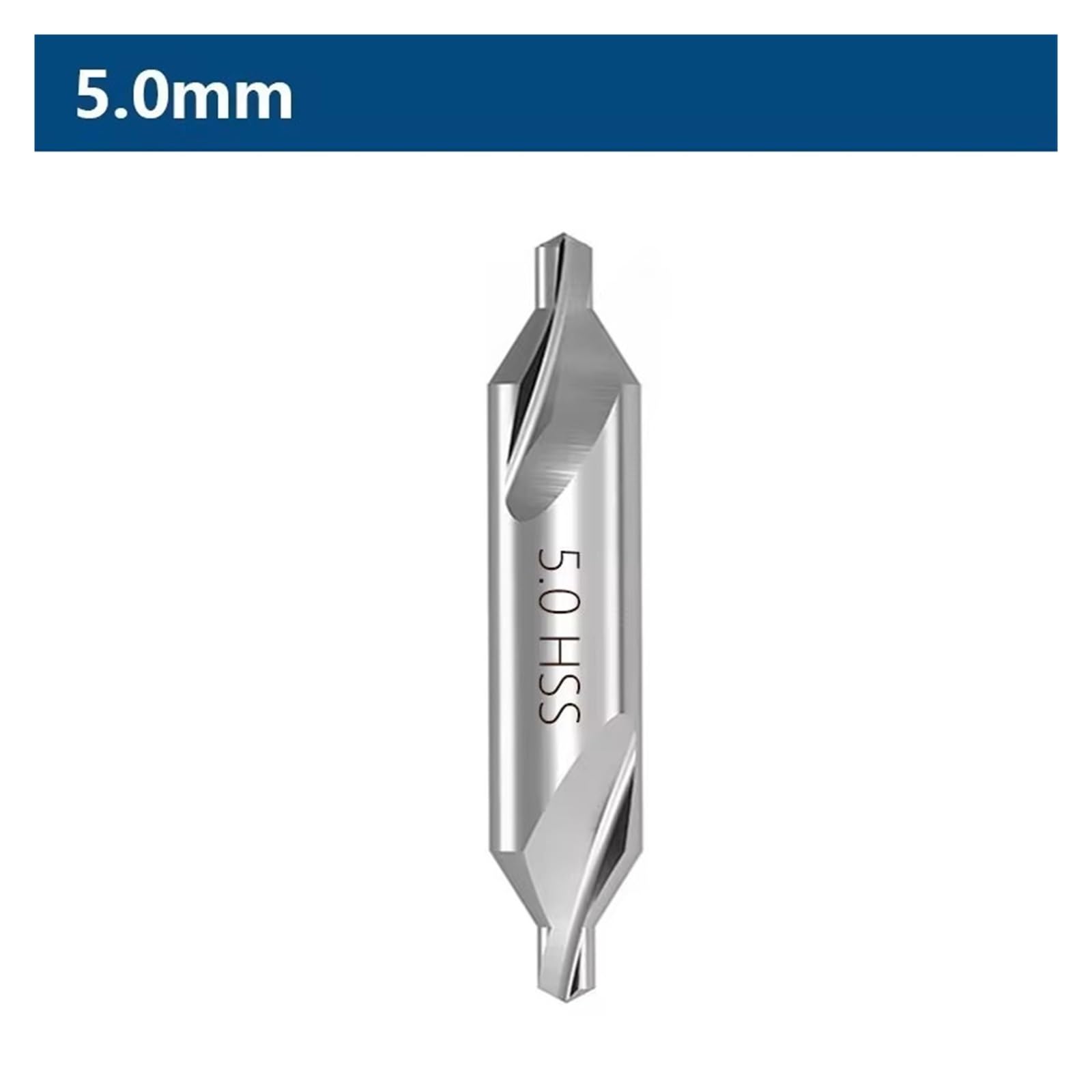 Brocas de centrado para tornos y fresadoras HSS, Broca avellanadora angular de 60 grados for torno metalúrgico (1-6 mm)(5.0mm)