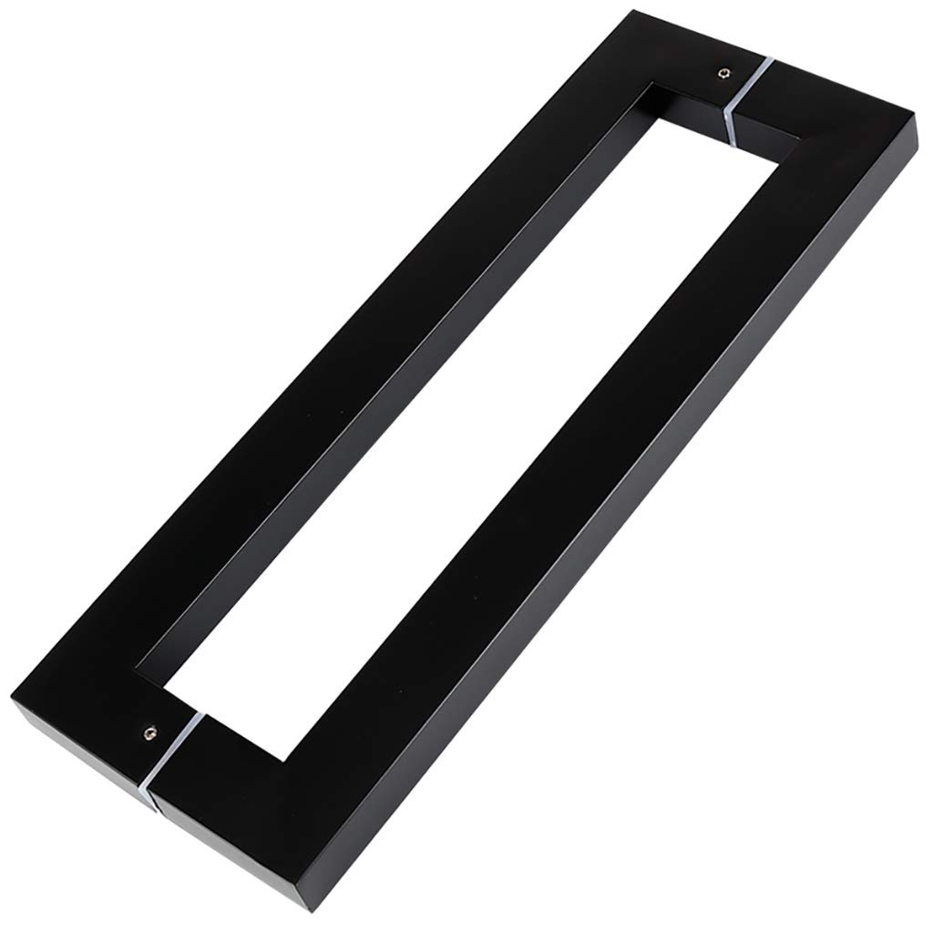 Manilla Cuadrada de Acero Inoxidable Resistente, Color Negro, para Puertas de Cristal de hoteles y oficinas, y Puertas correderas de Madera. Fácil de Instalar. Disponible