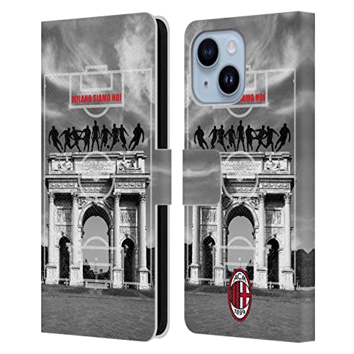 Étui AC Milan pour iPhone 14 Plus Head Case Designs en cuir