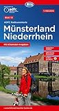  ADFC-Radtourenkarte 10 Münsterland Niederrhein 1:150.000, reiß- und wetterfest, E-Bike geeignet, GPS-Tracks Download, mit Bett+Bike-Symbolen, mit Kilometer-Angaben (ADFC-Radtourenkarte 1:150.000)