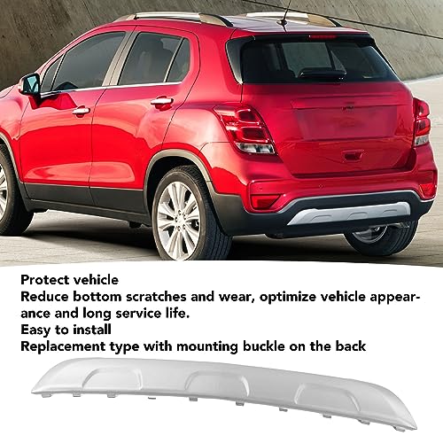 Image of Rear Lower Valance Panel ABS Rear Lower Bumper Skid Plate is Replacement for 2016-2022 (Silver)