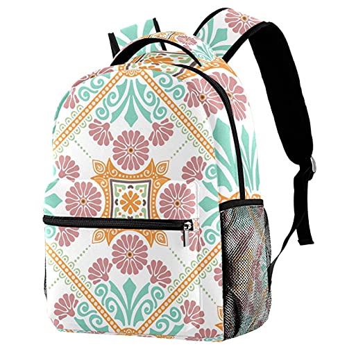 Sac à dos de voyage campus motif marocain avec porte-bouteille