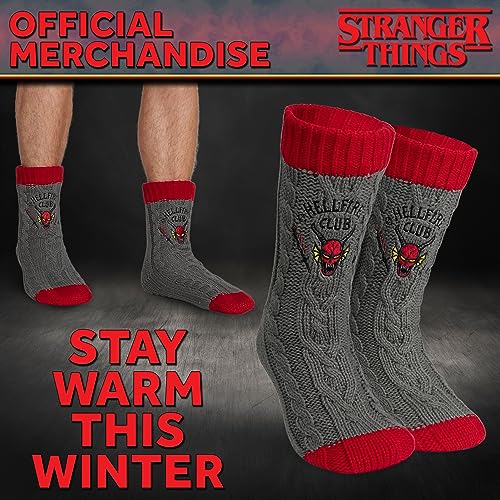 Stranger Things Fluffy Socks for Men Teenagers Soft Warm Slipper Socks with Non Slip Grip Pads One Size Gifts for Men3