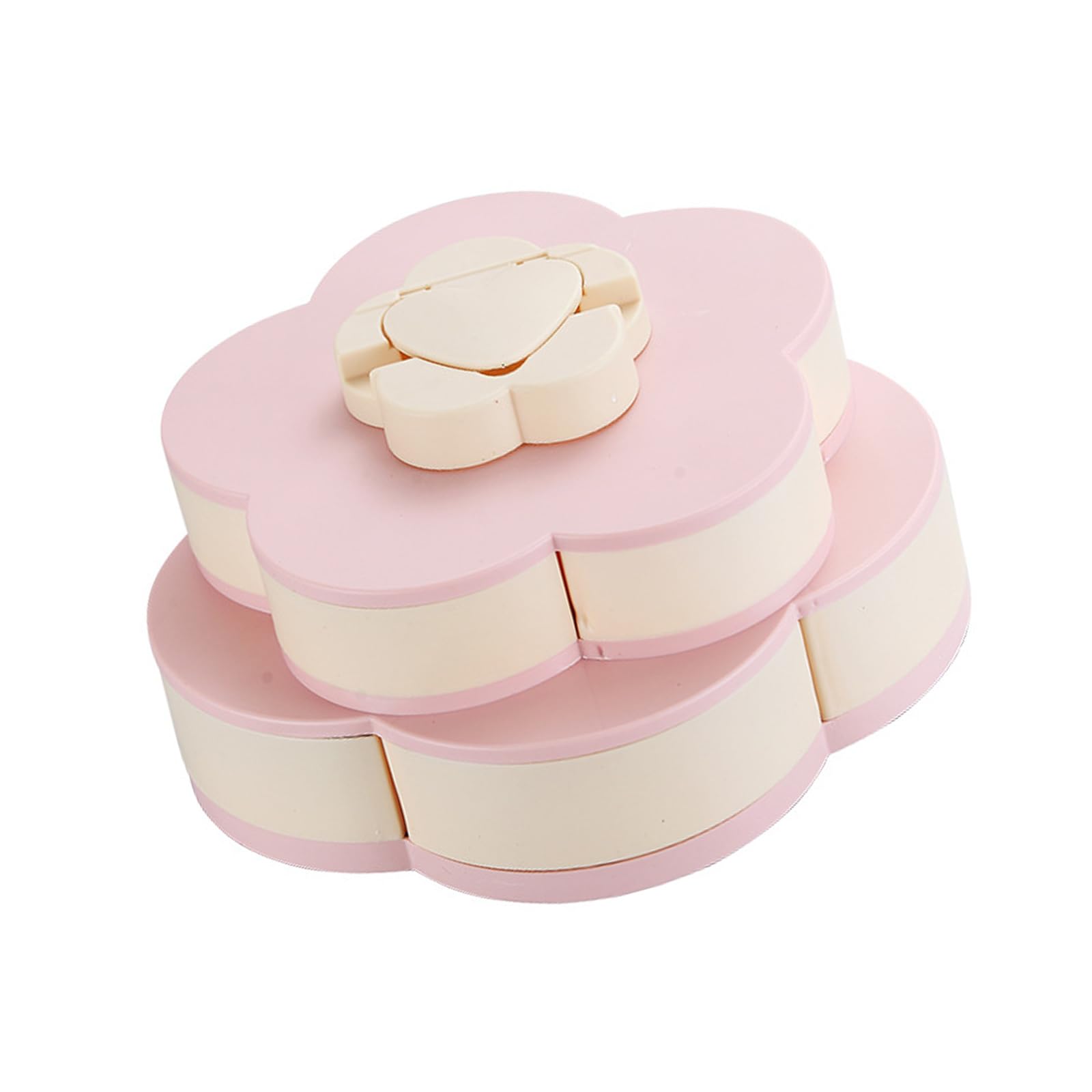 Multi Compartment Serving Tray Innovative Rotating Snacks Box with Phone Holder and Nonslip Base for Entertaining Guests Treat Serving Tray