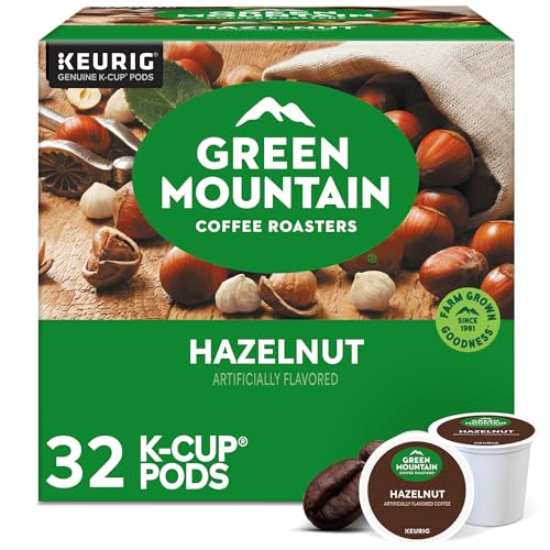 Green Mountain Coffee Roasters Hazelnut Keurig Single-Serve K-Cup Pods, Light Roast Coffee, 32 Count
