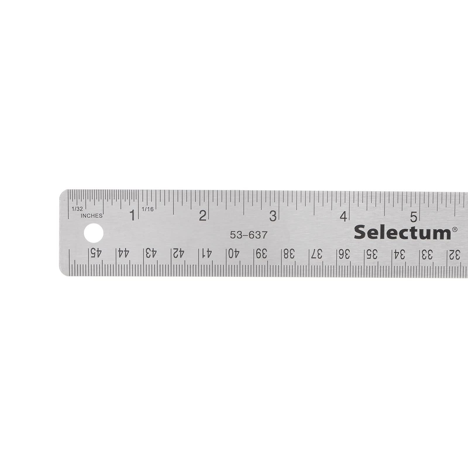 Reglas de acero inoxidable de 45 cm antideslizantes y regla de metal métrica 7