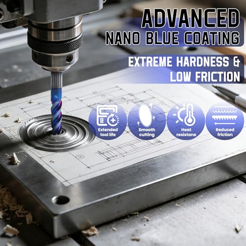 HQMaster Nano Blue Coated Carbide End Mill