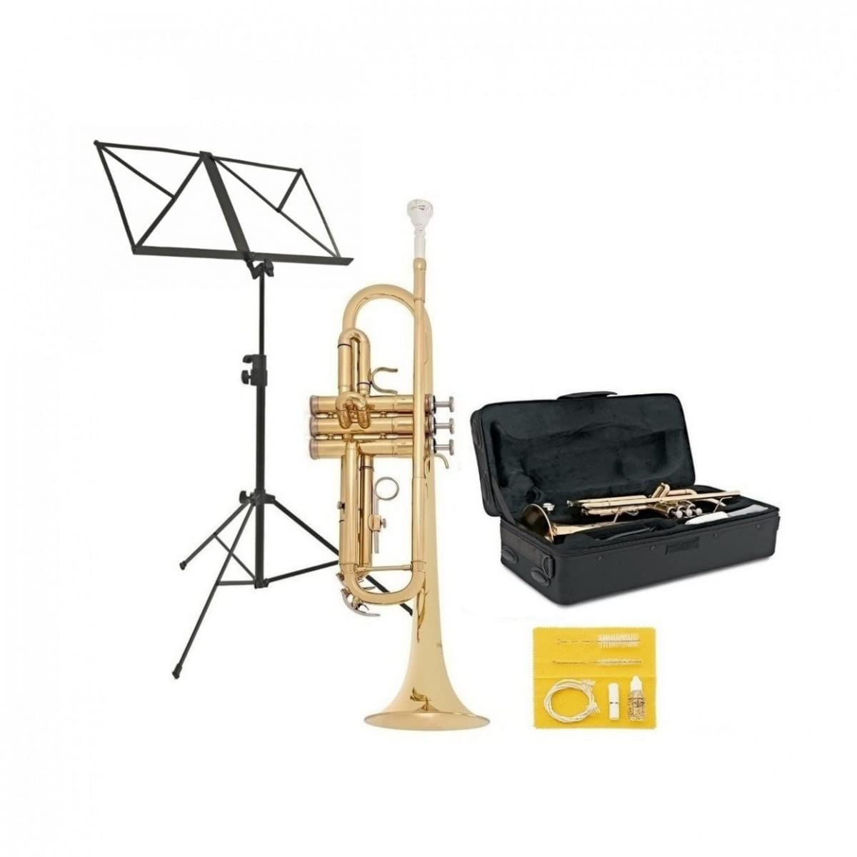 Gear4music Trompeta en Sib Kit de iniciación profesional para adultos principiantes