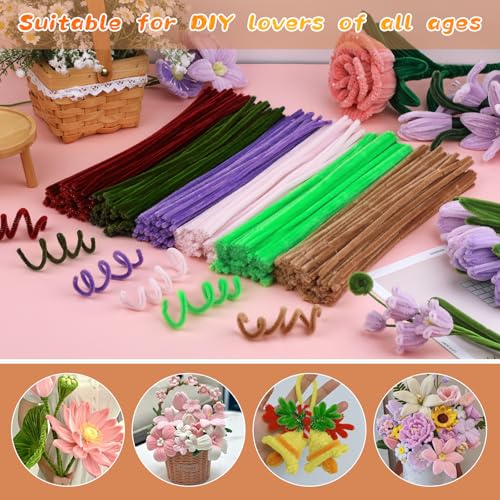 Image of ZXIIXZ Pipe Cleaners, 100Pcs Light Brown Chenille Stems for Crafts | Pipe Cleaner Bulk Limpia Pipas Crafting Supplies for Festivals Flower Making, DIY Home Decorations