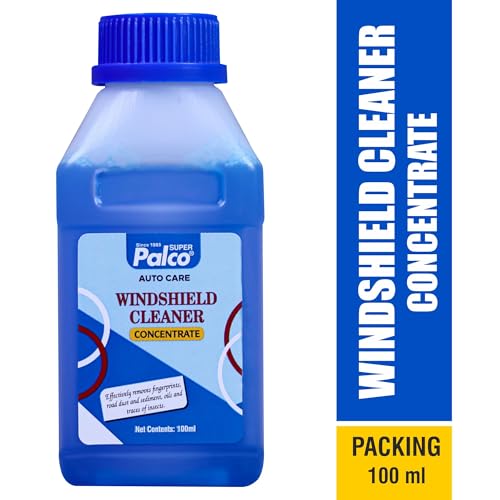 Image of PALCO Car Windshield Cleaner Liquid Concentrate 100ml (Pack of 12) Windshield Washer Fluid for Car for Streak Free Glass Finish with Car Wiper Liquid (Add 50ml in 2L Water in Windshield Tank)