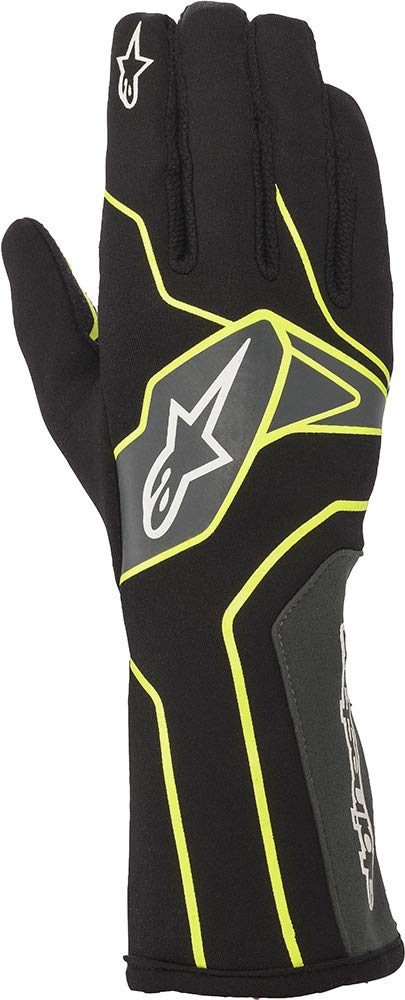 Alpinestars Tech-1 K V2 Karting Gloves - Size Large - Black/Yellow/Anthracite (3551720-1501-L)