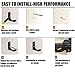 Shotgun Wall Mount,Folding Indoor Gun Racks with Padding,Excellent for Hanging or Storing Any Long Gun,Shotgun and Rifle,Sturdy Gun Wall Mount Black 4pcs