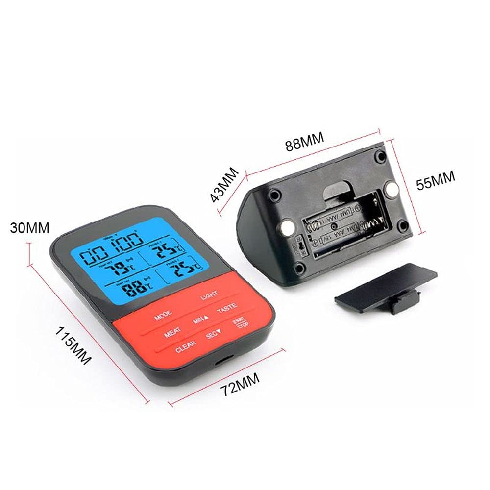 Termometro digitale BBQ con display LCD con due sonde per utensili da cucina (2)