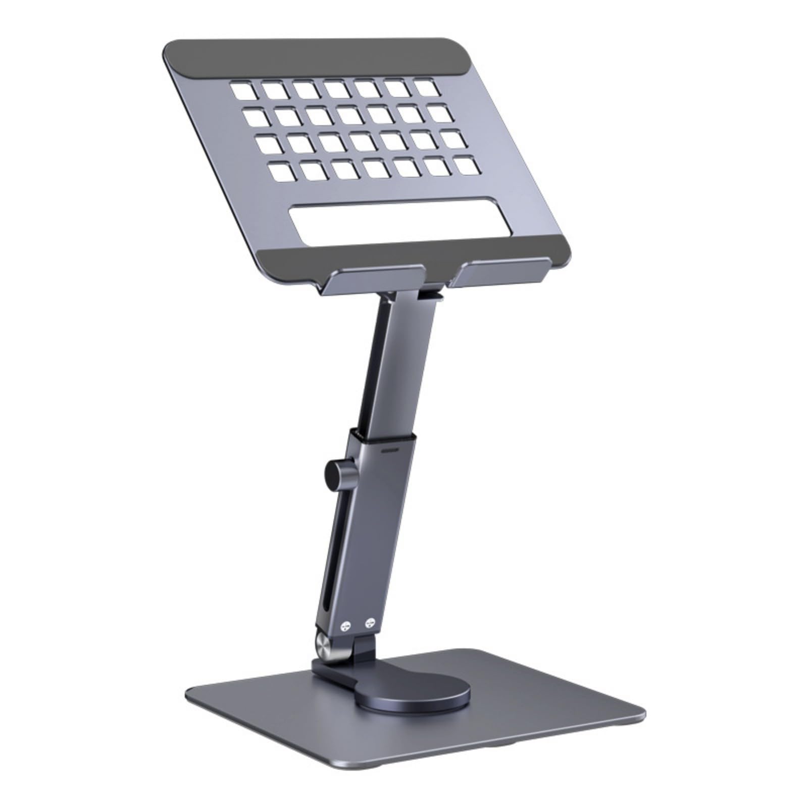 Soporte portátil de aleación de aluminio plegable para teléfono, altura ajustable y ángulo para viajes y oficina