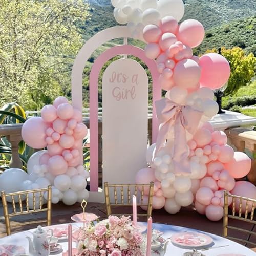 Image of Light Pink Balloons 12 inch, Pastel Pink Latex 50pcs Party Balloons | Graduation, Bridal Shower, Baby Shower, Gender Reveal, Birthday Party Decorations