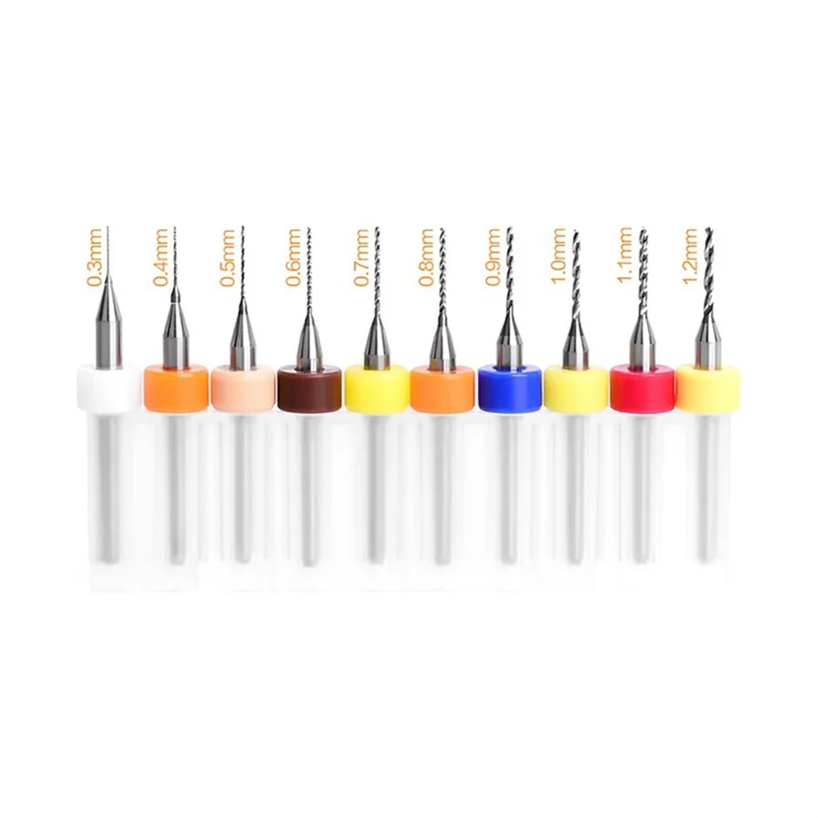 Präzisionsbohrer aus Karbid Mini Spiralbohrer Bohrer für Metall für CNC-Drehmaschine 0,1 mm-2,0 mm Bohrer für PCB kleines festes Schaft-Bit-Set (1,1 mm 1