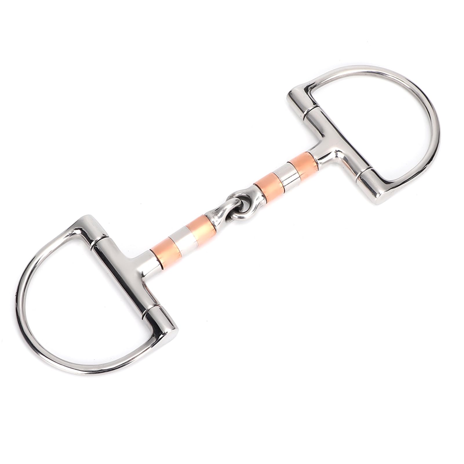 Gavigain Stainless Steel Dee Bit Snaffle Tool for Horse Mouth with Copper & SS Rollers