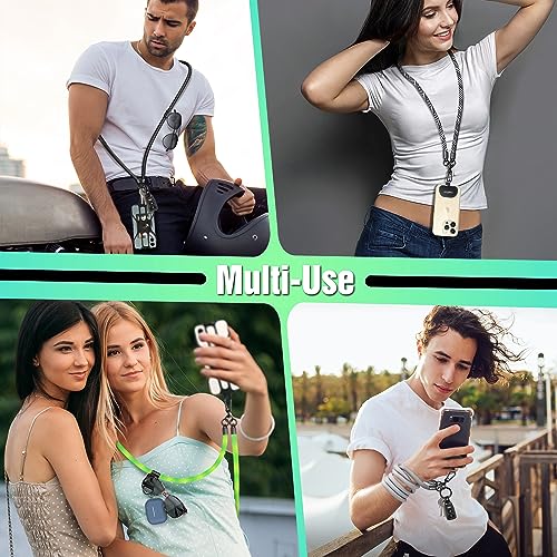Universal Cell Phone Lanyard: Adjustable Crossbody Cell Phone 1 Pack Black - Photo 5 sur 49