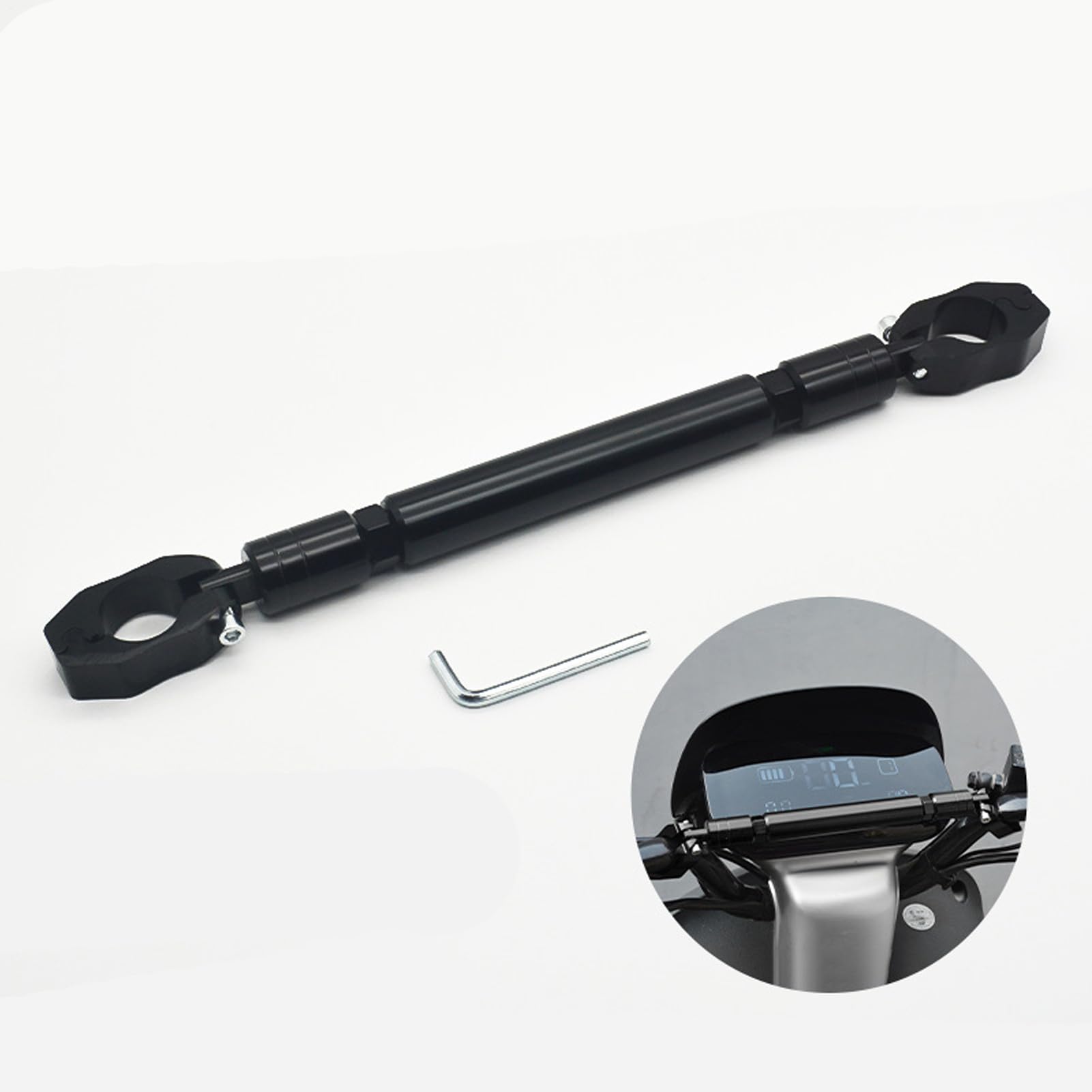 Barra di bilanciamento moto - Staffa stabilizzatore sterzo per accessori moto | Strumento di modifica per fissaggio del telefono cellulare, illuminazione LED, supporti GPS e regolazione del manubrio