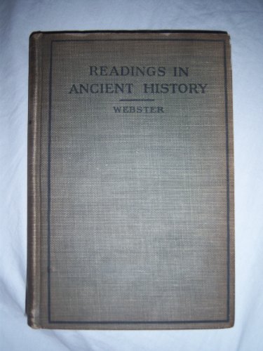 Readings in Ancient History, Hutton Webster, Ph... B00551LFWQ Book Cover