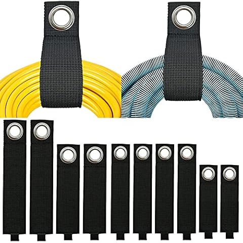 ZTSXLLIM Heavy-Duty Storage Straps (Assorted 10 Pack) - Extension Cord Storage, Organizer, Cord Wrap Keeper, Cable Straps for Tools, Hoses, Rope, RV, Workshop and Garage Wall Storage and Organization Cover