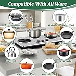 Cusimax Hot Plate,Countertop Triple Burner with 7″Cast Iron Cooktop,Electric Hot Plate for Cooking,11 Level Temperature Setting - Image 4