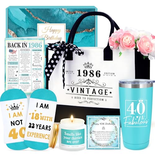 40th Birthday Gifts Women 40 Year Old Birthday Gifts dor Women Happy 40th Bday Gift for Her 40 and...