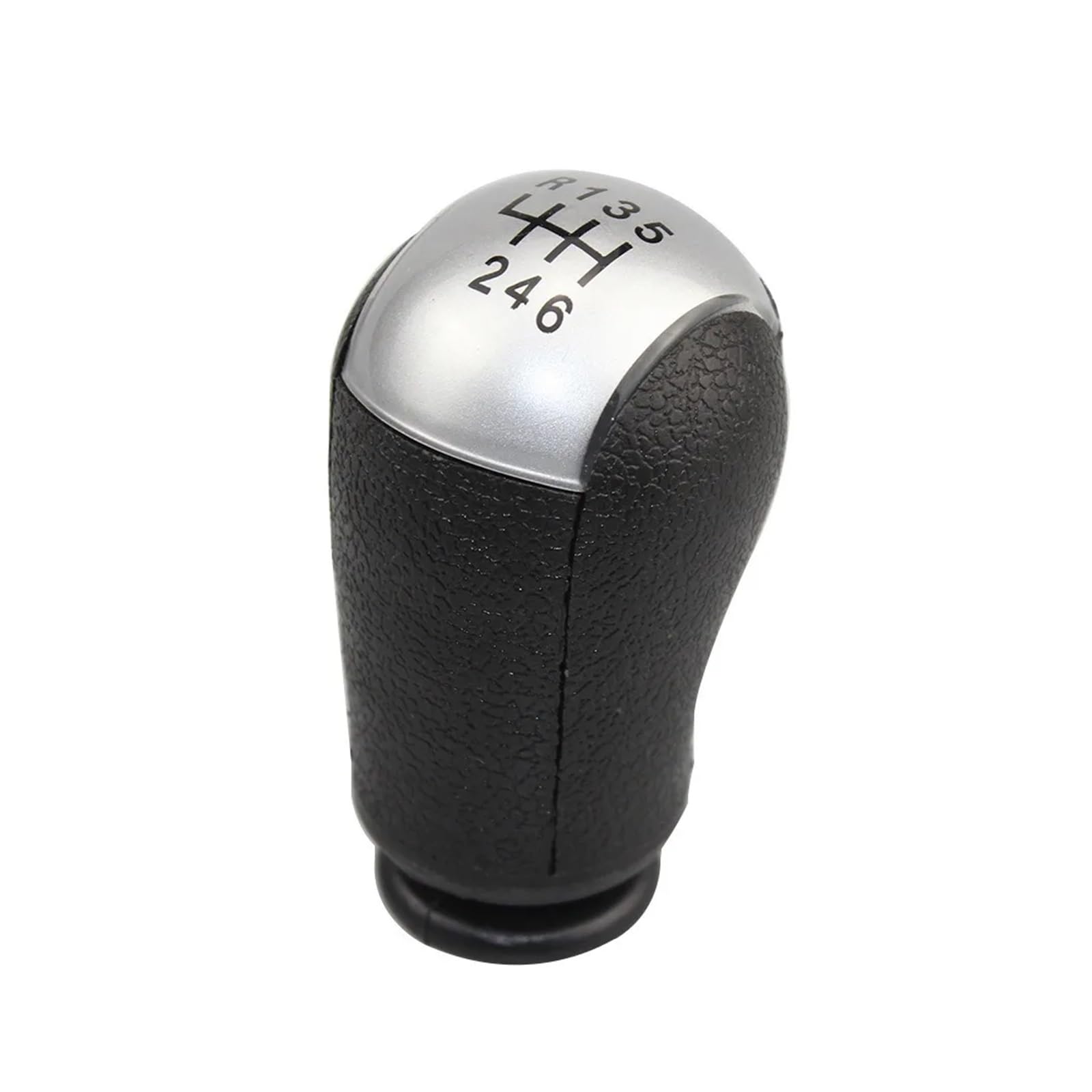 Kunyos Silver 6-Speed Replacement Shift Knob For Focus C-Max For Mustang For Mondeo Mk2 Abs