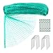 Mengxin 10m x 4m Filet Anti Oiseaux Filet de Protection Jardin Filet Arbre Fruitier avec 10 Pièces Piquets de Jardin et 10 Pièces Attaches de Câble pour Plante, Arbre, Fruit, Légume, Étang