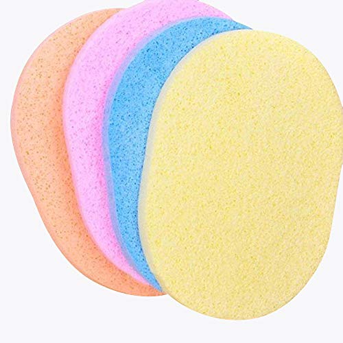 AsentechUK® Lot de 10 éponges naturelles en poudre d'algues pour le nettoyage du visage (couleur aléatoire) Cover