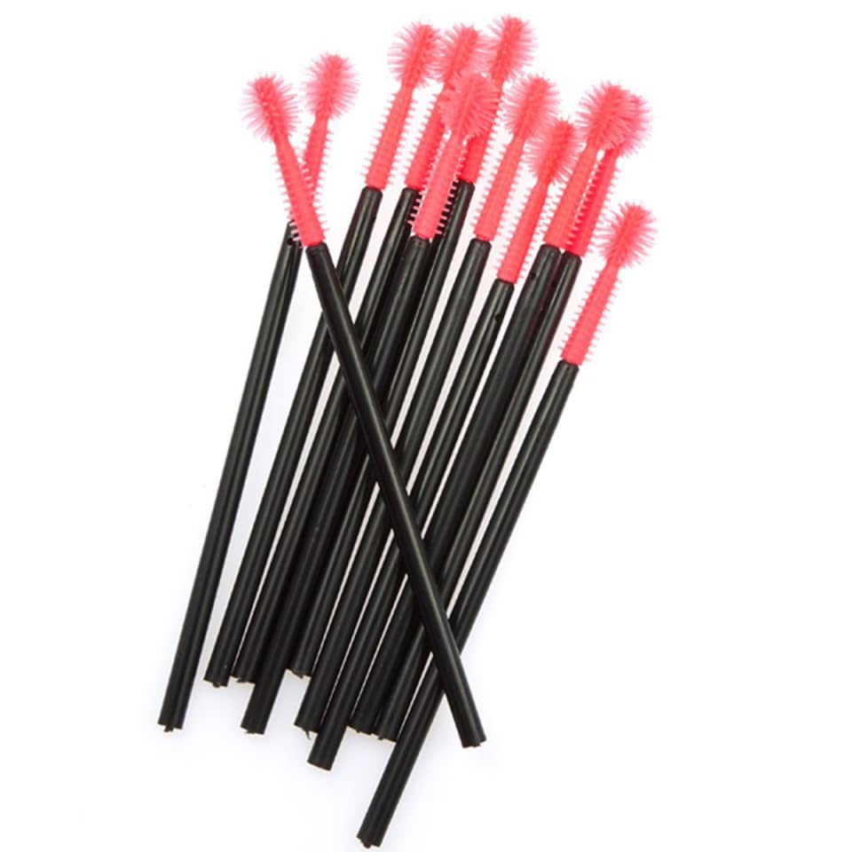 50Pcs Disposable Eyelash Brush Mascara Wands Applicator Silicone Head Lash Applicator Tool for Professional Makeup Eye Lash Brush for Personal Use