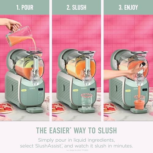 Image of Ninja SLUSHi XL Smart Frozen Drink Maker & Slushi Machine | With SlushAssist Technology |128 oz. Capacity | Sodas, Margaritas, Frappes, Milkshakes & More | Green | FS601GN