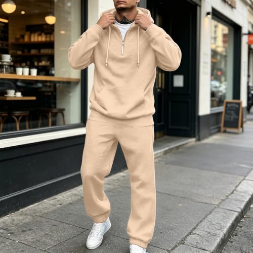 Men Sweatsuits Sets 2 Piece Sets Oversized Lighweight Workout Jogging Suits - image 6