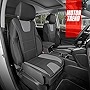 Motor Trend DuraLuxe Faux Gray Leather Car Seat Covers, 2 Piece Set – Premium Car Seat Cushions for Front Seats, Padded Car Seat Protectors with Storage Pocket, Seat Covers for Cars Trucks SUV