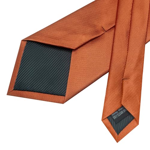 Image of JEMYGINS Formal Necktie Solid Color Tie and Pocket Square with Tie Clip Lapel Pin Sets for Men 4PCS
