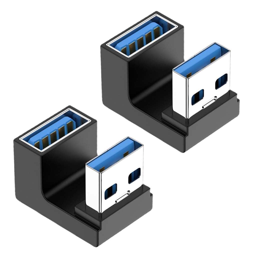 U-Shaped USB 3.1 Adapter, USB A Male to Female 180° Converter with 10Gbps Data Transfer, 5V/3A Charging, OTG Connector Support for Tablet, PC, Laptop, USB Charger, Flash Drive, 10mm Space-image-44