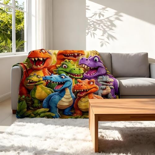 Couverture dinosaure pour garçon et drap doux de lit enfant