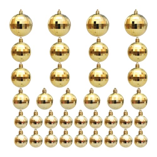 MEIBAOGE Juego de bolas para árbol de Navidad, diseño de esfera colgante, varios tamaños, adorno para decoración del hogar