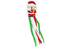 40 Inch Christmas Santa Windsock for Festive Outdoor Holiday Decor