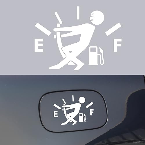 nuoozy Universal Car Fuel Tank Cap Pegatina Cool Decorativo Vinilo Pegatina Blanco C001 (1 Unidad)