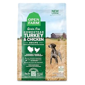 Open Farm Grain-Free Dry Dog Food with Ethically Sourced Ingredients, Non-GMO Veggies & Superfoods to Support Overall Health, Homestead Turkey and Chicken Recipe, 22lb Bag (352oz Bag)