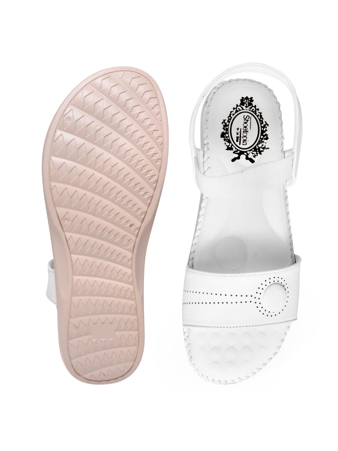 Shoetopia Sandały damskie na koturnie