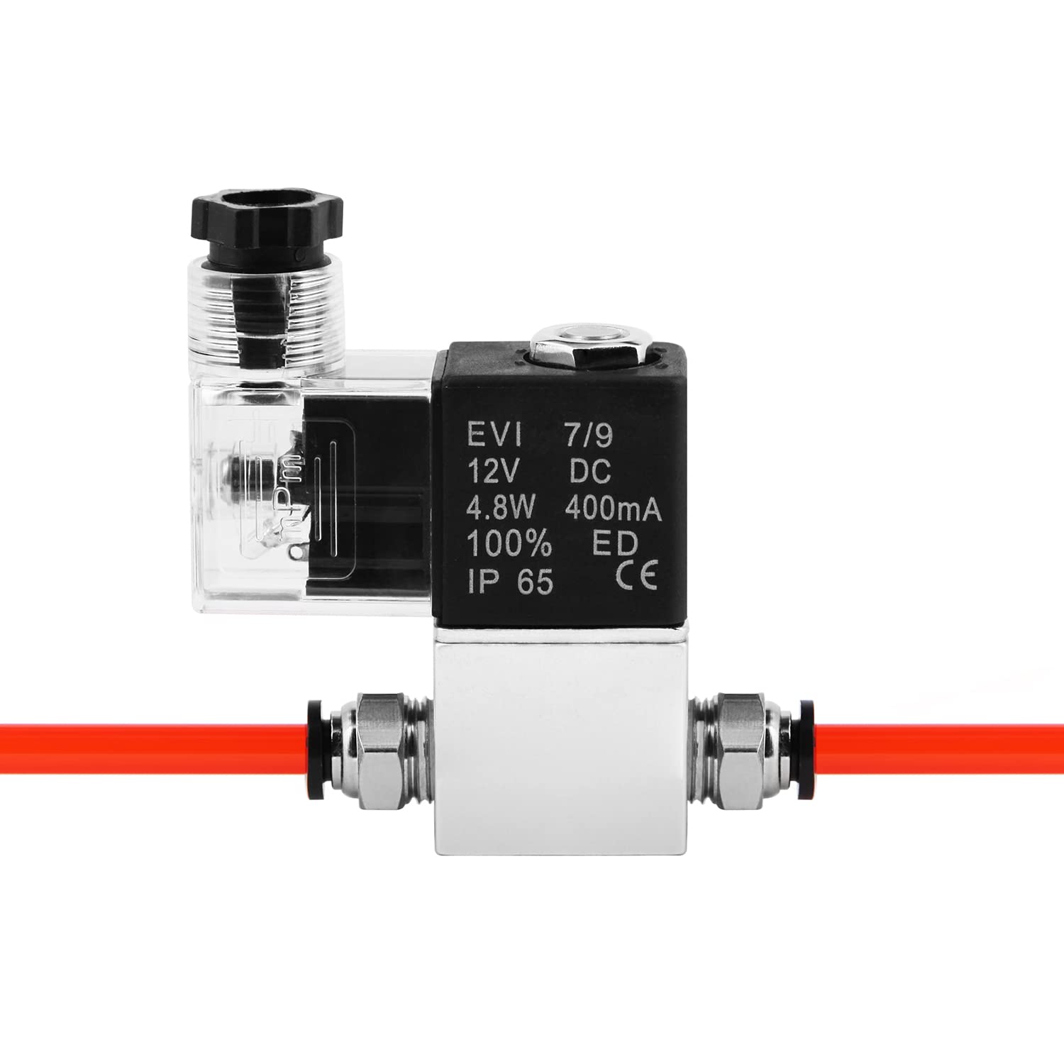 SNS 1/4\"NPT DC12V Brass Electric Solenoid Valve Normally Closed Water, Air, D...