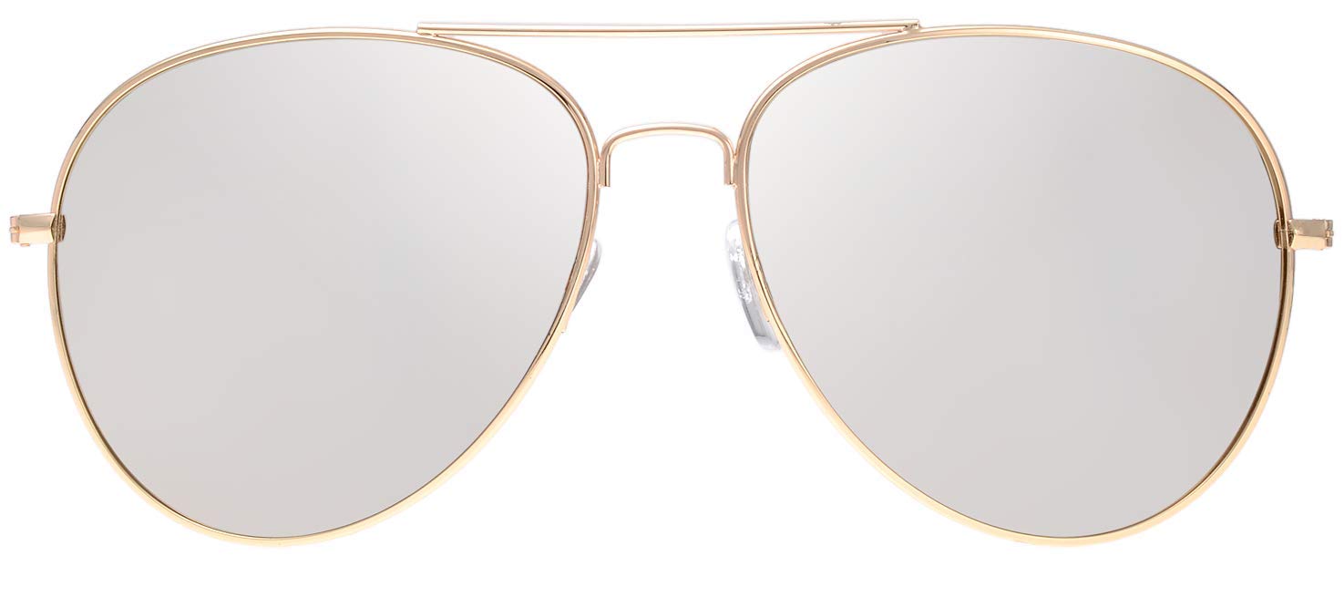 The Fresh Classic Aviator Frame Light Color Lens XL Oversized Sunglasses Gift Box