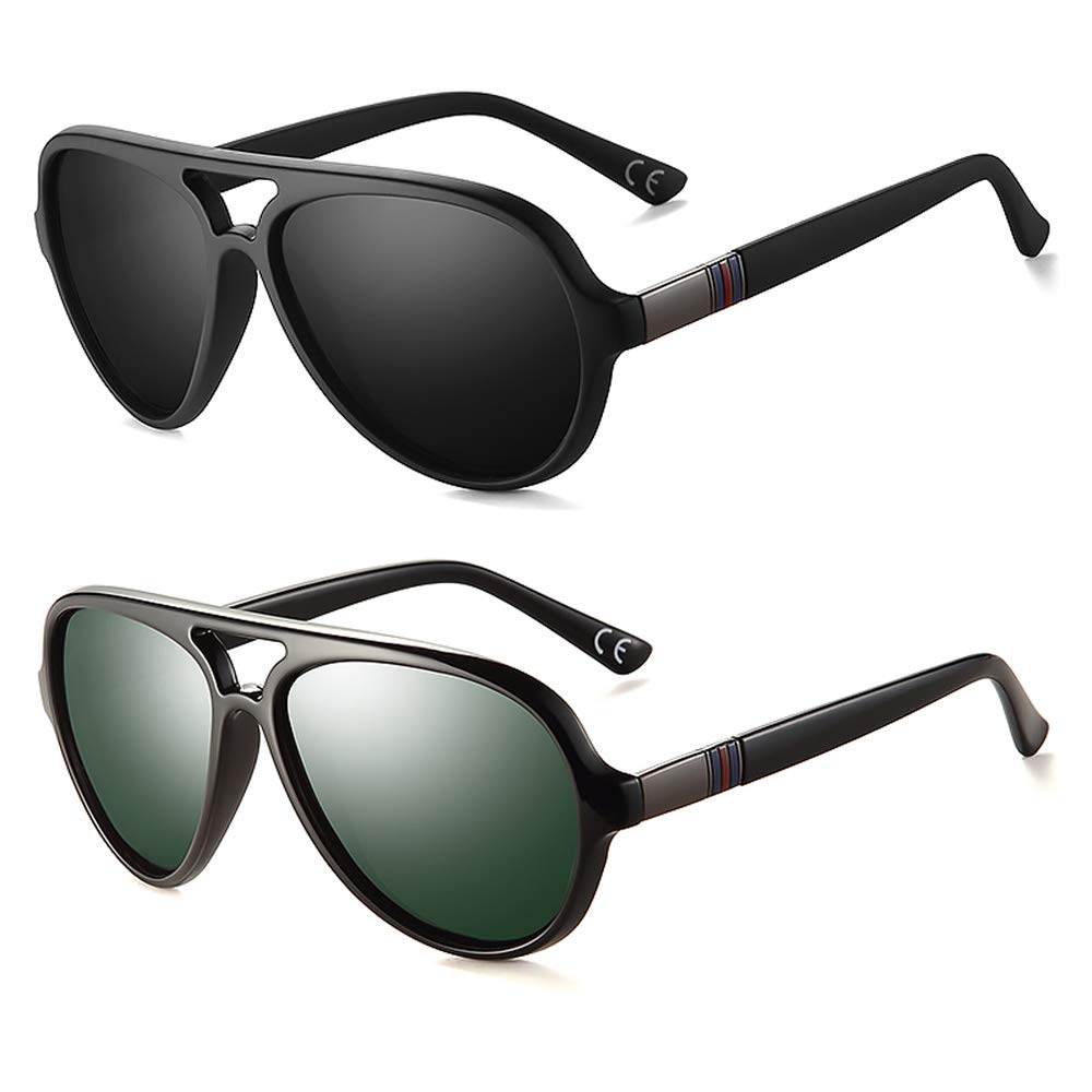 Amazon.com: 2020 VentiVenti 2 Pack Aviator Sunglasses For  display picture 2