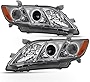 ACANII - For 2007 2008 2009 Toyota Camry Chrome Housing Projector Headlights Headlamps Assembly Driver & Passenger Side