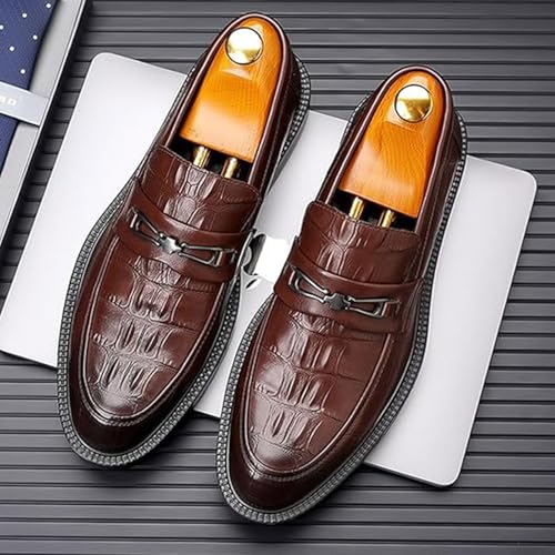 Men's Business Casual Loafers - Genuine Leather Slip-On - Non-Slip Office Shoes2