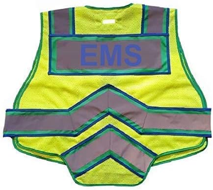 FIRE NINJA - Ultrabright Safety EMS Vest | Class 2 Reflective - High Visibility - Double Breakaway Zipper