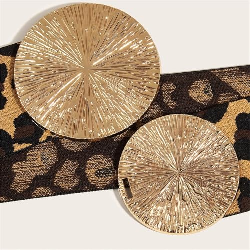 Womens Belt Spicy Girl Style Print Elastic Waistband For Women's Decorative Coat With Dress Belt Waist Closure4