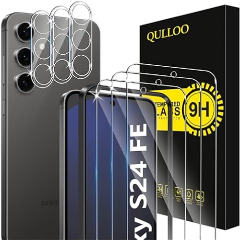 QULLOO Verre Trempé pour Galaxy S24 FE Cover